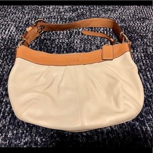 Coach White leather hobo bag